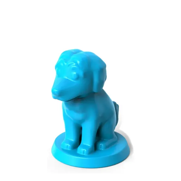 The blue Bernedoodle playing piece