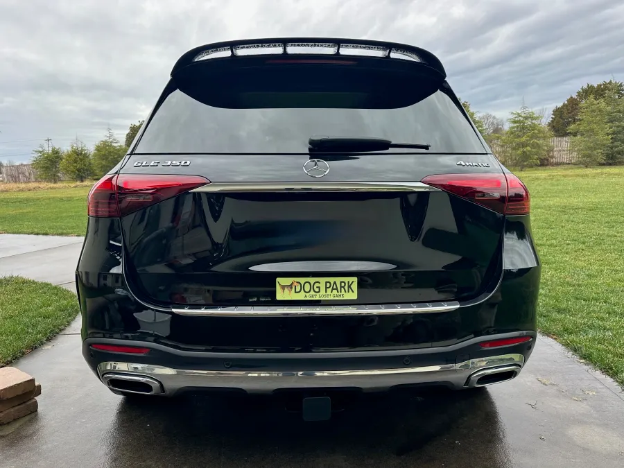 Green Dog Park magnet on an SUV