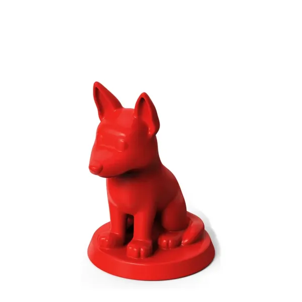 The red German Shepherd playing piece